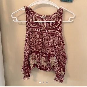 FREE w bundle - Boho Flowy Patterned Tank Top